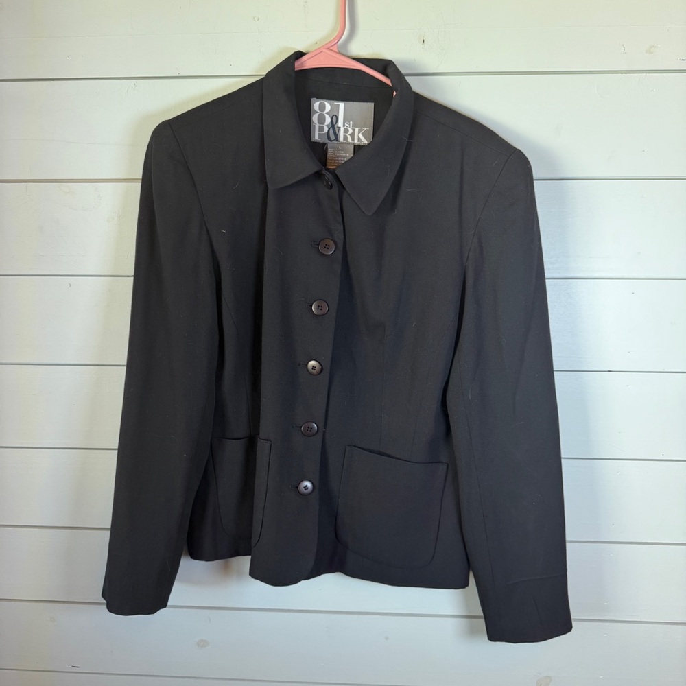 81ST & Park black blazer button up women's size large